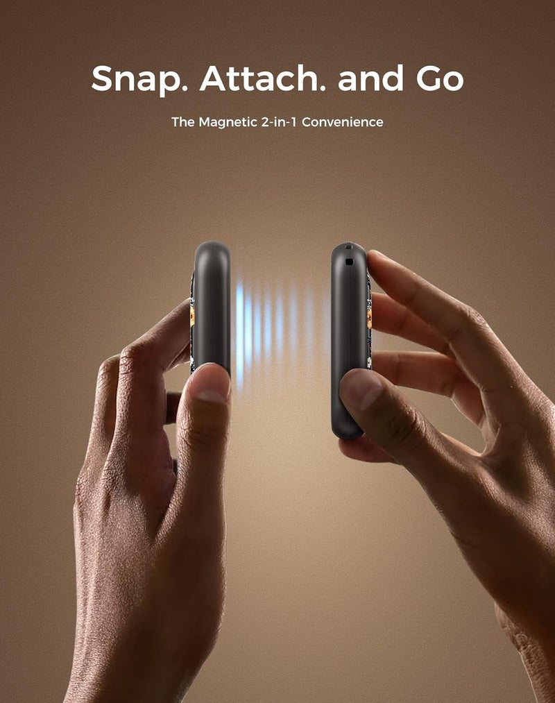 OCOOPA Magnetic Rechargeable Hand Warmers 2 Pack, Card-Style Electric AI Hand Warmers 5000mAh, Pocket Portable Hands Heater, UL Certified, for Men Women, Hunting Essentials, UT4 Young - Image 5